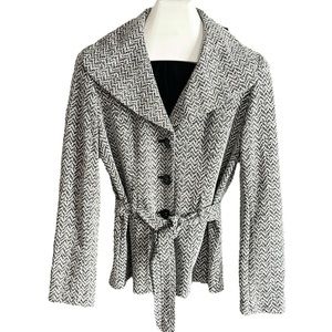 Carole Little button blazer jacket with belt